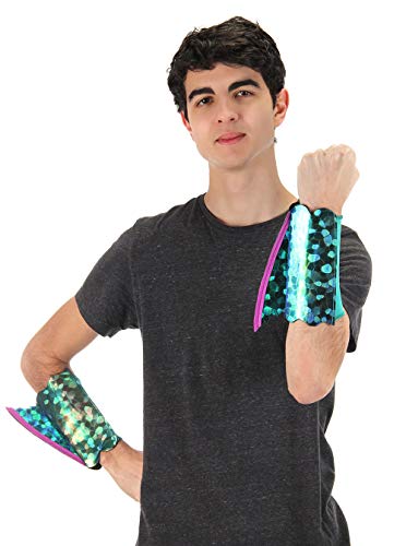 elope Seahorse Mermaid Shimmer Fin Arm Cuffs Blue/Green - //coolthings.us