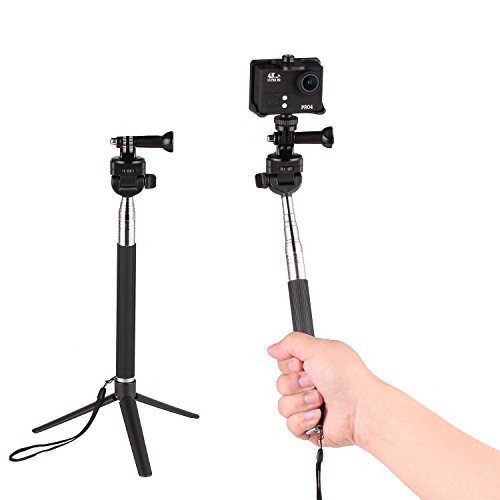 iGANK Pro4 Ultra HD 4K Waterproof Sports Action Camera, Outdoor Camera Accessories Include:Carrying Case/Remote Control/Selfie Stick/Floating Hand Grip/Tripod Stand/Waterproof Housing Case (Black)