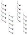 Thunaraz 20Pcs Surgical Steel L Shaped Nose Ring Stud 20G CZ Nose Piercing Jewelry