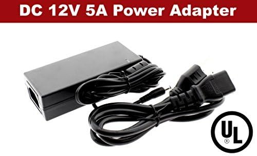 Crystal Vision DC 12V 5A UL Power Fully Regulated Power Supply UL Listed for LED Strips, Module, etc 3528, 5050, 5630 LED