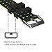Moretek 22mm Watch Band for Samsung Galaxy Watch 46mm / Gear S3 Frontier/Gear 2 / Pebble Time/Huawei Watch GT (BlackYellow, 22mm)