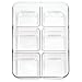 mDesign Plastic Kitchen Pantry, Cabinet, Countertop Organizer Storage Station with 6 Compartments for Coffee, Tea, Sugar Packets, Sweeteners, Creamers, Drink Pods, Packets - Clear