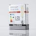 Leools Led Tube Bulb Glass 4W Dimmable Edison T10 Tubular Bulb,E26 Medium Base Filament Lamp 40 Watt Incandescent Bulb Equivalent 2700K Warm White,Clear Glass,No Flicker,3 Pack.