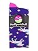 MadSportsStuff Neon Rainbow Unicorn Over the Calf Socks (Purple/Neon Pink, Small)