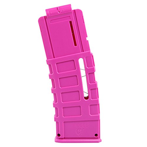 Worker Magazines, Worker F10555 15-Darts Banana Clip Injection Mold Magazine Clip for Nerf N-Strike Elite Blaster - (Light Purple)