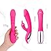CKSOHOT Rabbit Dildo Vibrator G-Spot Clitoris Stimulation,Handheld Wireless Waterproof Vagina Vibration with 10 Patterns Powerful Dual Motors Vibrating Adult Sex Toy for Couples(Pink)