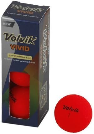 Volvik Vivid Golf Ball Sleeve 3 Balls Red
