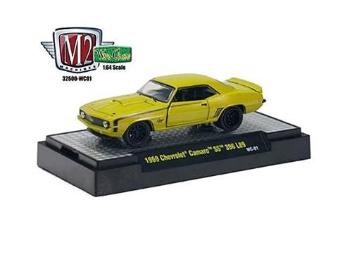 M2 Detroit Muscle Wild Cards 1969 Chevy Camaro SS 396 w/cases 1/64 Yellow