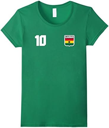 Womens GHANA T-shirt Ghanaian Tee Retro Soccer Football Futbol Large Kelly Green