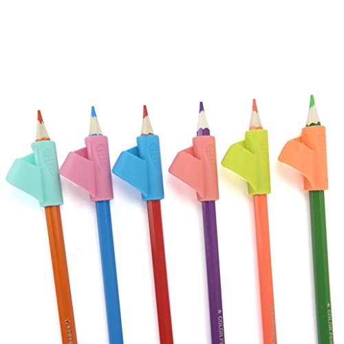 Writing Posture Correction Device, Lotus.flower Silicone 3PCS/Set Children Pencil Pen Holder Writing Aid Grip Posture Correction Tool