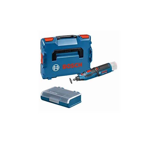 Bosch Professional 12V System Akku Rotationswerkzeug GRO 12V-35 (inkl. 5x Trennscheibe, ZubehÃ¶r Box, GehÃ¤useaufsatz, SchlÃ¼ssel, Spannzange, 2x Einlage, L-BOXX, ohne Akku/ LadegerÃ¤t)