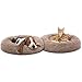 MIXJOY Orthopedic Dog Bed Comfortable Donut Cuddler Round Dog Bed Ultra Soft Washable Dog and Cat Cushion Bed (30” x 30”) (Brown)thumb 1