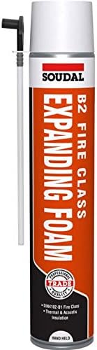 Soudal B2 Fire & Acoustic Expanding Foam Hand Held 750ml