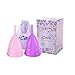 Menstrual Cup Set Reusable Menstruation Period Cup Soft Feminine Hygiene Protection Silicone with Storage Holder Bags (2 Set)
