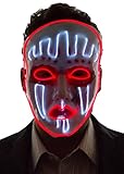 Neon Nightlife Men's Light Up Painted Face Puppet Mask