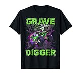 Grave Green Digger T-shirt Monster Truck Shirt Tee Kids
