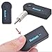 JahyShow Bluetooth Receiver 3.5mm Sound Streaming Car A2DP Wireless Bluetooth AUX in Home Speaker MP3 Audio Music Adapter Mic Microphone for Android Cell Phones PC Hands-Free Kits.