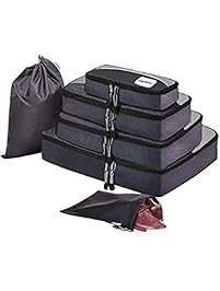 HOPERAY Packing Cubes Travel Organizer Mesh Bags Travel Gear Bag Accessories (Grey)