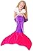 Cuddly Blankets Mermaid Tail Blanket - Super Soft and Warm Polar Fleece Fabric Blanket Perfect for Kids and Teens (Ages 3-12) (Dark Purple and Hot Pink)