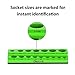 Olsa Tools Magnetic Socket Organizer | 1/2-inch Drive | SAE | Green | Holds 16 Sockets | Professional Quality Tools Organizer