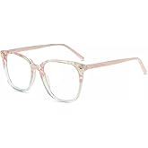 Firmoo Blue Light Glasses for Women, Stylish Lightweight Metal Blue Light Blocking Glasses for Computer, TV,Judy162