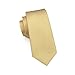Hi-Tie Mens Gold Plaid Silk Tie Hanky Cufflinks set (Gold)