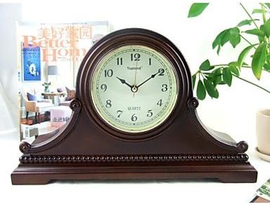 Dudu Modern/Country/Mantel Clock/Wood Table Clock 16*3.125*9.625/Brown Color/Westminster Chime/Hourly Strike/Seiko Movement