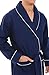 Alexander Del Rossa Mens Cotton Robe, Lightweight Woven Bathrobe, Medium Navy Blue (A0715MBLMD)