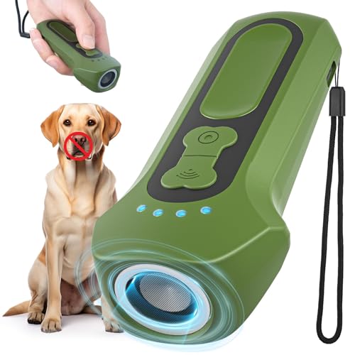 Ahuyentador de Perros Recargable Antiladridos para Perros Ultrasónicos | Dispositivo seguro y humano para corregir conductas. Ideal para entrenar en interiores y exteriores. Eficaz hasta 50 pies.