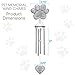 Dog Memorial Wind Chimes | Pet Sympathy Gift | Remembrance Gift for Loss of Dog or Cat | Powder Coated Metal Cast for Indoor or Outdoor Use | Alternative to Memorial Stones or Picture Frames
