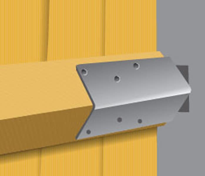 BPC Fixings Mortice Arris Rail Bracket 4-Piece Set, 60 mm Length x 60 mm Width x 200 mm Height