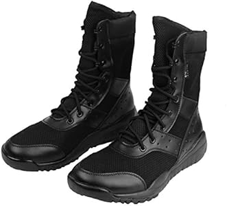 black suede tactical boots