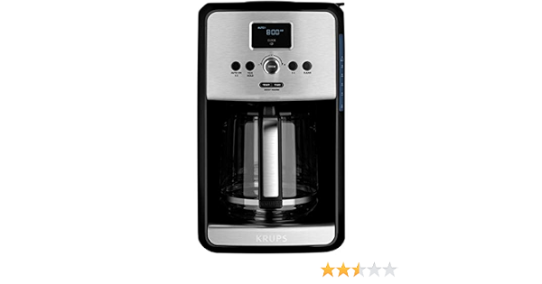 Krups EC314050 - Cafetera (Independiente, Cafetera de filtro, 1.8 L, Negro,  Plata) : Amazon.com.mx: Hogar y Cocina