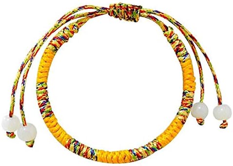 Sunsline Handmade Colorful Line Lucky Weaved Bracelet Buddhist Knots Rope Bracelet Tibetan Infinity Charm Jewelry for Women Girls