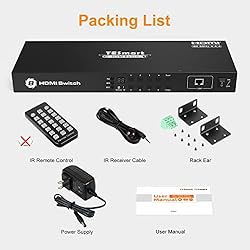 TESmart 8×1 HDMI Switch 8 in 1 Out 4K @ 60Hz HDCP