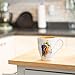 DEMDACO Bison Watercolor Brown On White 16 Ounce Glossy Stoneware Mug With Handle.