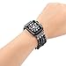 fastgo Compatible With Apple Watch Bands 38mm 40mm 41mm Women, Elastic Pearl Beaded Bracelet Replacement Strap Women for IWatch SE& Series 9 Ultra 8/7/ 6/5/4/3/2/1(Black - 38/40/41mm)