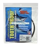American Fishing Wire Tooth Proof Stainless Steel Single Strand Leader Wire, Size 15, Camo Brown Color, 240 Pound Test, 1/4 Pound Coil