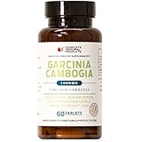 Garcinia Cambogia Pure Extract Tablets - 1000mg 60 Pills, 100% Premium Natural Weight Loss Detox Supplement