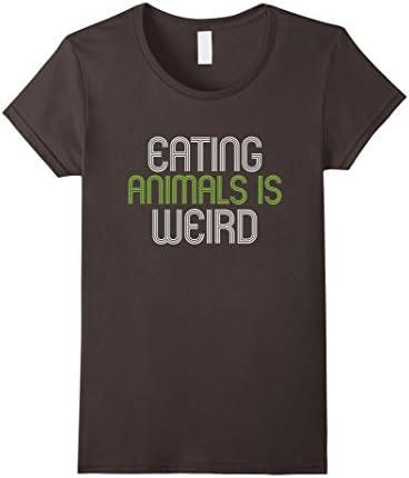 Womens Eating Animals Is Weird T-Shirt Funny Vegetarian Shirt XL Asphalt