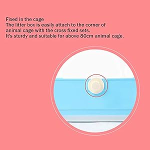 Baffect Vassoio per lettiera ad Angolo Angolo Toilette ad Angolo, Scatola per lettiera per Gabbia per Coniglio di Grandi… - immagine 5