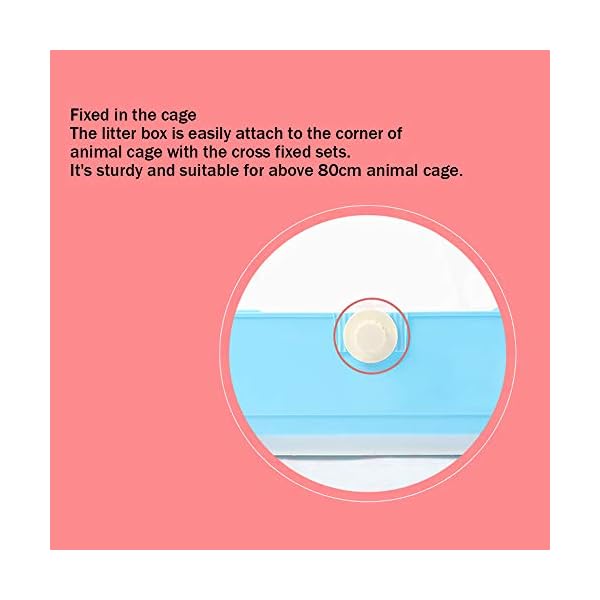 Baffect Vassoio per lettiera ad Angolo Angolo Toilette ad Angolo, Scatola per lettiera per Gabbia per Coniglio di Grandi…