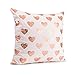 Mealivos Gold heart Decorative Throw Pillow COVER 18