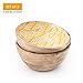 Wooden Bowls for Food or Salad Bowls Set, Small Bowl for Serving Pasta and Cereal, Set of 2 Wood Bowl, 6 inch by 3 inch, Mango Wood, Yellow Ikkat