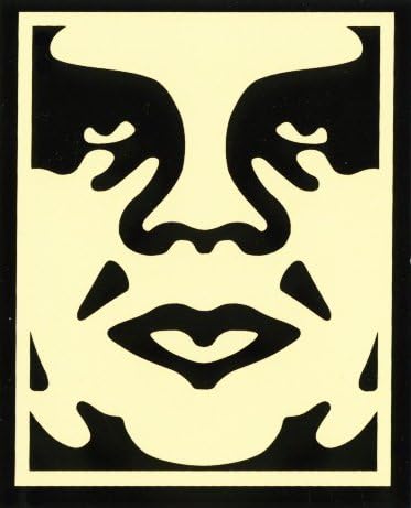 Obey Giant - Cream Skateboard Sticker - Shepherd Fairey Giant Street Art New for BMX Surf Snowboards Scooters Laptop Bike