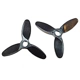 Lego Parts: Airplane/Helicopter Propeller 3 Blade - 5.5 Diameter (Service Pack of 2 - Black)