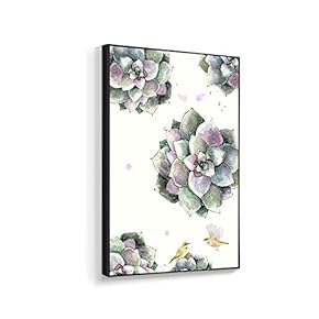 Framed Home Artwork Succulent Plant for Living Room Bedroom