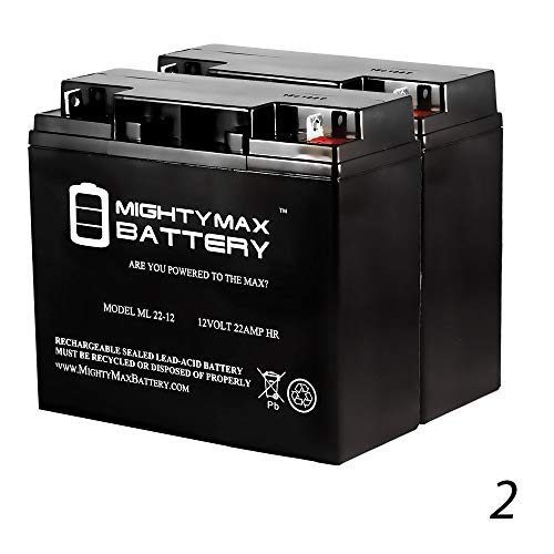 Mighty Max Battery ML22-12 - 12V 22AH Schumacher DSR ProSeries PSJ-2212 Jump Starter Booster Battery - 2 Pack brand product
