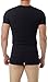 Underworks Cotton Concealer Compression V-Neck T-Shirt Top, Medium, Black