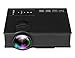 1200 Lumens 800 480 Led Projector, Multimedia Portable Mini Lcd Projection Home Theater Cinema Support Hd 1080P Game video, For PC Laptop Iphone Galaxy Mac.
